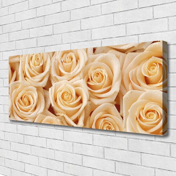 Tablou pe panza canvas Trandafiri Floral Galben
