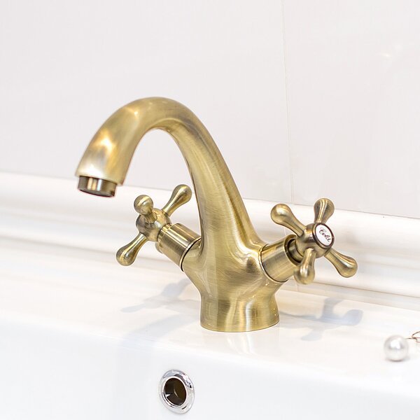 Kuchinox Stilo baterie lavoar stativ alamă/bronz antic BKI522D