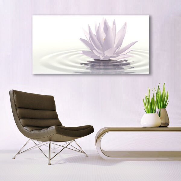 Tablou pe panza canvas Water Flower Art White