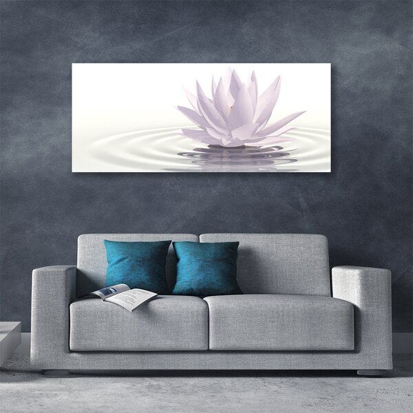 Tablou pe panza canvas Water Flower Art White