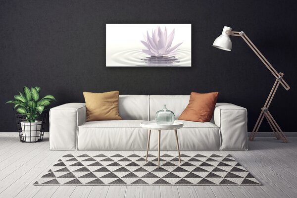 Tablou pe panza canvas Water Flower Art White