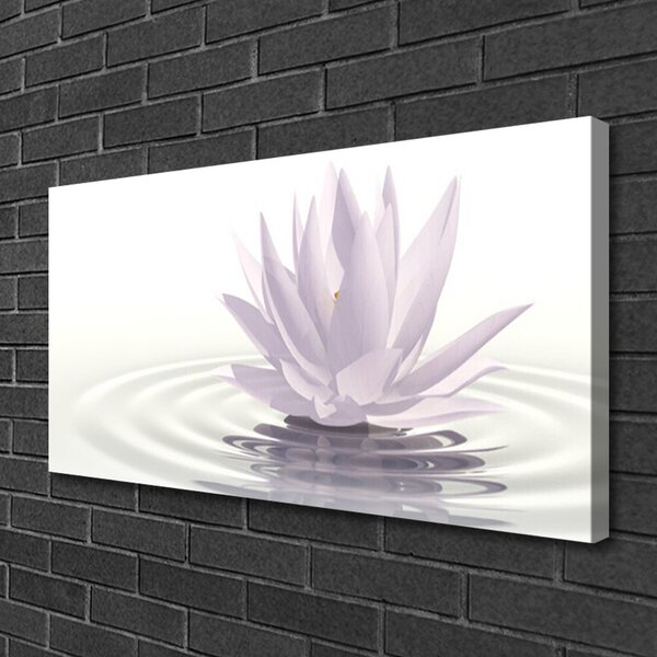 Tablou pe panza canvas Water Flower Art White