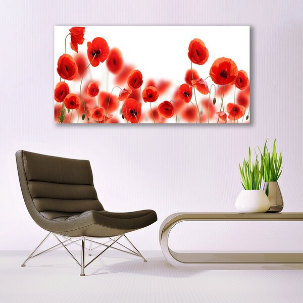 Tablou pe panza canvas Maci Floral Roșu Verde