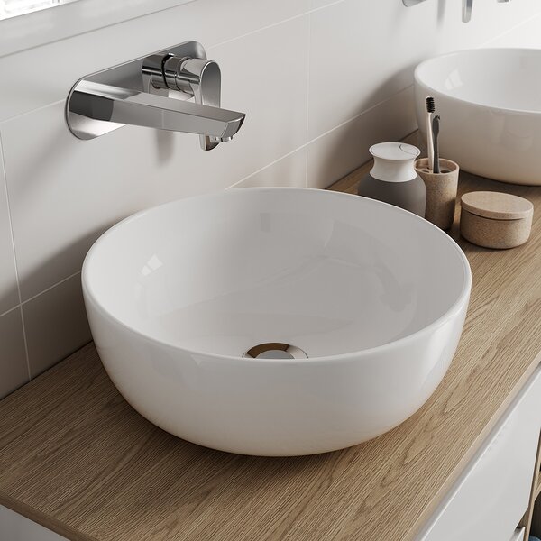 Cersanit Moduo lavoar 40x40 cm rotund de blat alb luciu K116-048