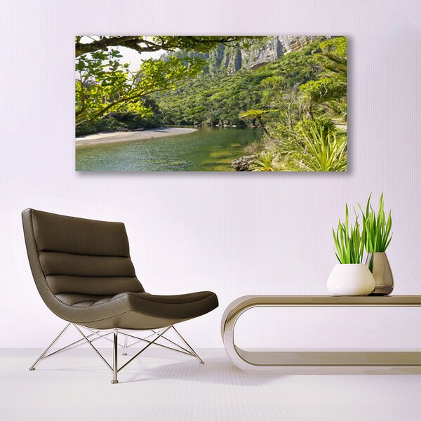 Tablou pe sticla Lacul Verde Natura