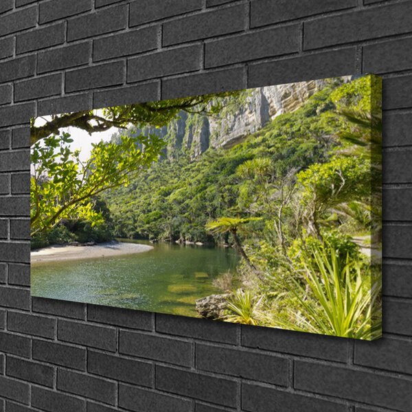 Tablou pe panza canvas Lacul Verde Natura