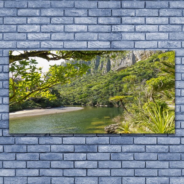 Tablou pe sticla Lacul Verde Natura