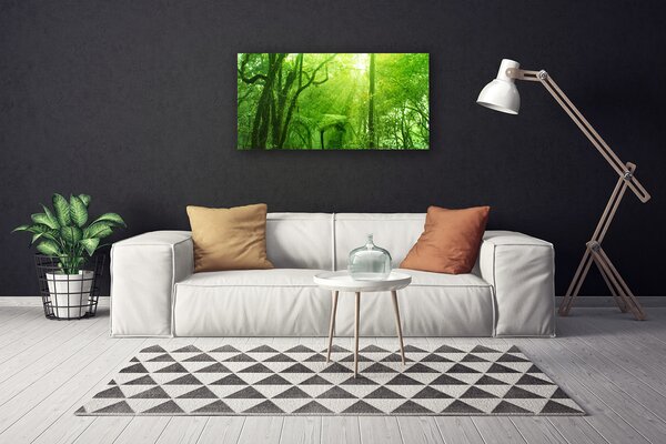 Tablou pe panza canvas Copaci Natura Brun Verde