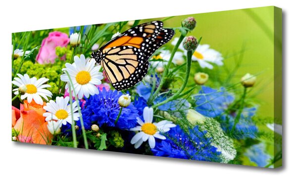 Tablou pe panza canvas Flori Natura Multi