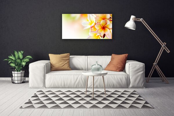 Tablou pe panza canvas Flori Floral Verde Roșu Alb