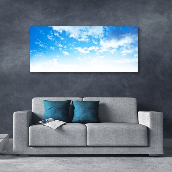 Tablou pe panza canvas Sky Peisaj Albastru Alb