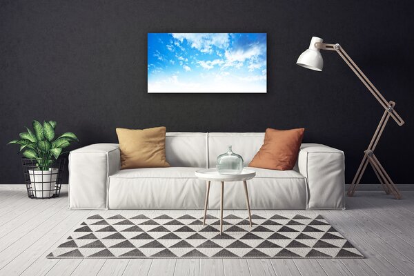 Tablou pe panza canvas Sky Peisaj Albastru Alb