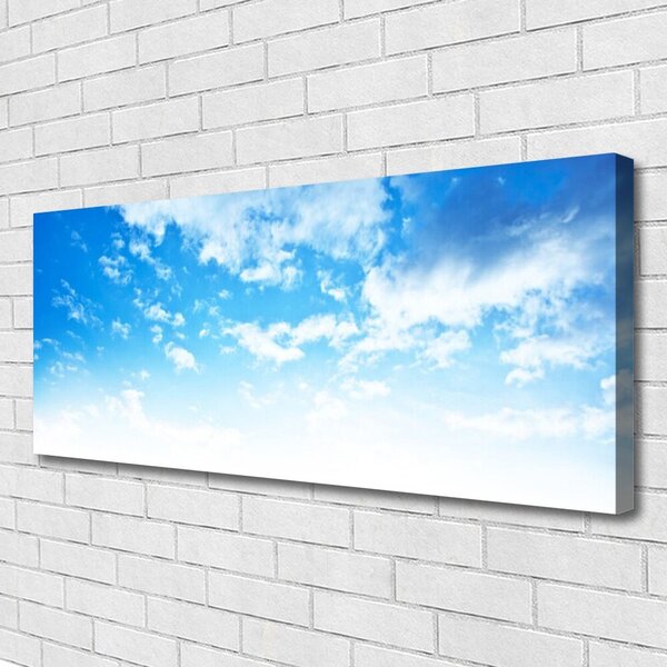 Tablou pe panza canvas Sky Peisaj Albastru Alb