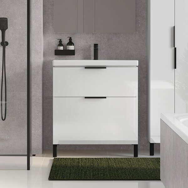 Cersanit City lavoar cu dulap 60 cm alb S801-422