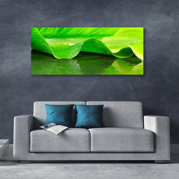 Tablou pe panza canvas Frunza verde florale