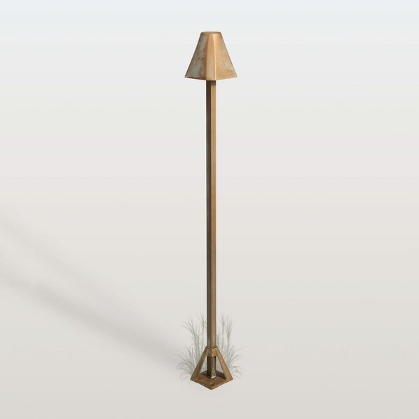Moretti Luce Bornă luminoasă LED Silva Frame, înălțime 80 cm, alamă antică, IP65, Bronz / Alamă Veche, Alamă, Casă de țară / Rustic