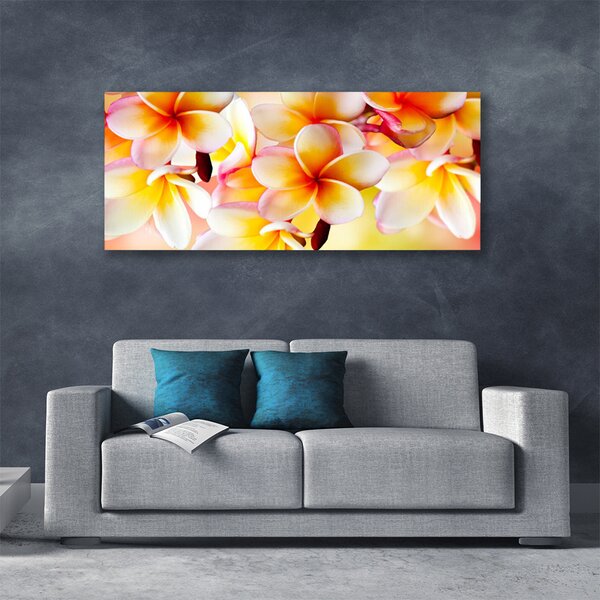 Tablou pe panza canvas Flori Floral Roșu Verde Alb