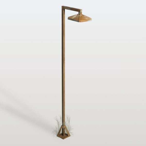Moretti Luce Bornă luminoasă LED Aura Frame, 100 x 19,5 cm, alamă antică, Bronz / Alamă Veche, Alamă, Casă de țară / Rustic
