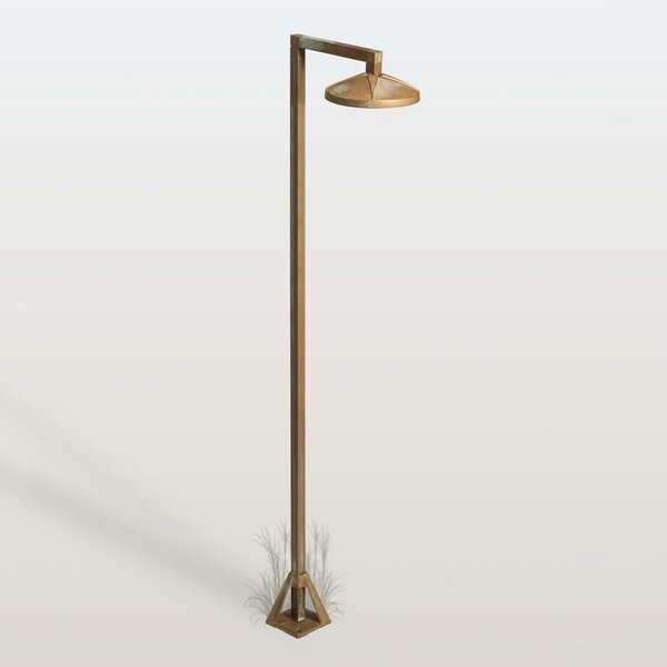 Moretti Luce Bornă luminoasă LED Aura Disk, 100 cm x 19,5 cm, alamă antică, Bronz / Alamă Veche, Alamă, Casă de țară / Rustic
