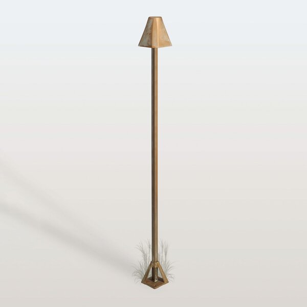 Moretti Luce Bornă luminoasă LED Silva Frame, înălțime 100 cm, alamă antică, IP65, Bronz / Alamă Veche, Alamă, Casă de țară / Rustic
