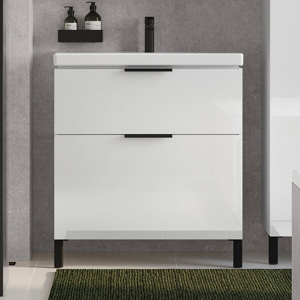 Cersanit City dulap 59.4x44.7x72 cm sub chiuveta pe perete alb S584-017-DSM