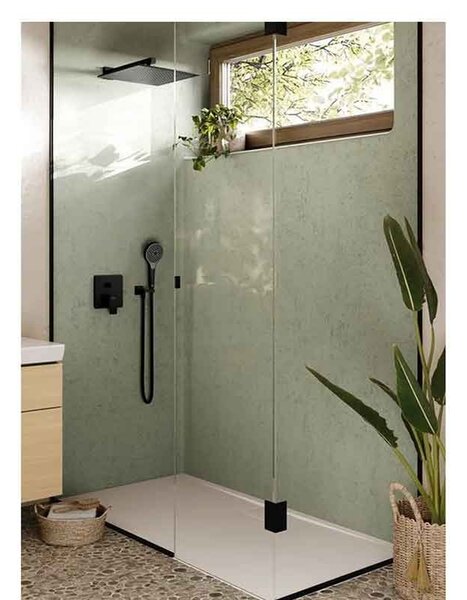 Bară de duș Villeroy&Boch, Universal Showers, 40 cm, profil pătrat, negru mat