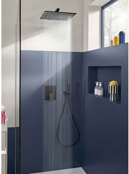 Bară de duș Villeroy&Boch, Universal Showers, 40 cm, profil pătrat, negru mat