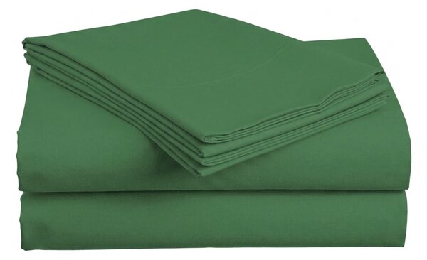 Cearsaf din bumbac LUX verde sticla 140x240 cm