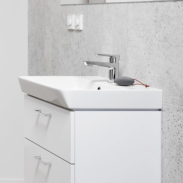 Cersanit Mille lavoar 60x41 cm dreptunghiular clasică-mobilier alb luciu K675-002