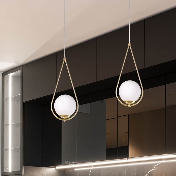 Kaja Neve Gold lampă suspendată 1x40 W alb-alamă K-4775