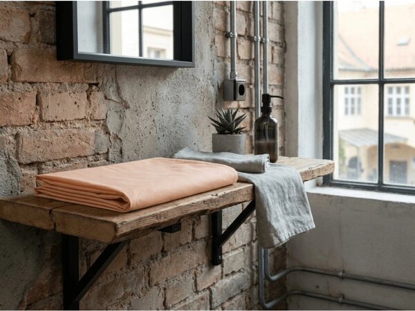 Cearsaf din bumbac LUX 140x240 cm, piersica 100% bumbac