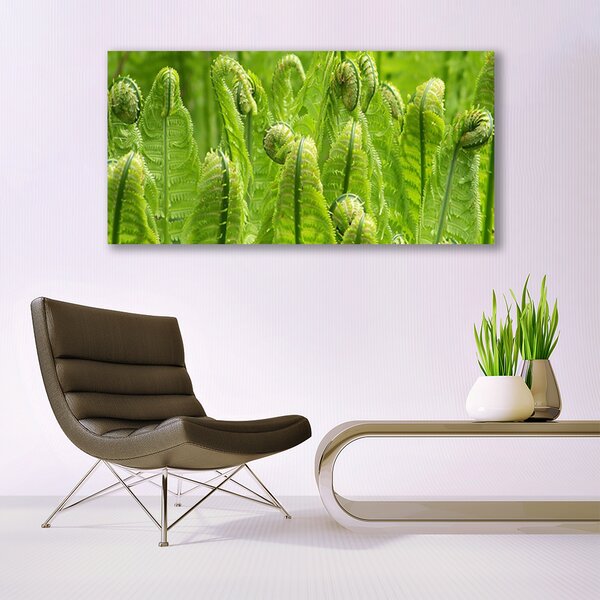 Tablou pe sticla Plante Floral Verde