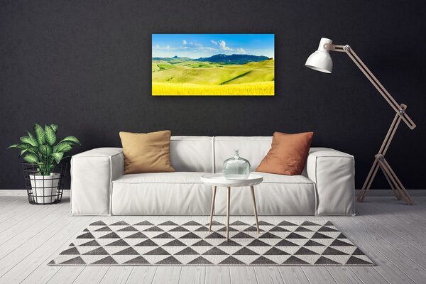Tablou pe panza canvas Munții Peisaj Țara Verde Albastru