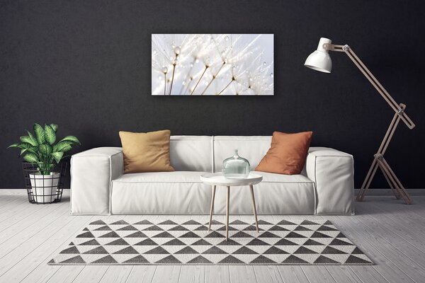 Tablou pe panza canvas Păpădie Floral Alb