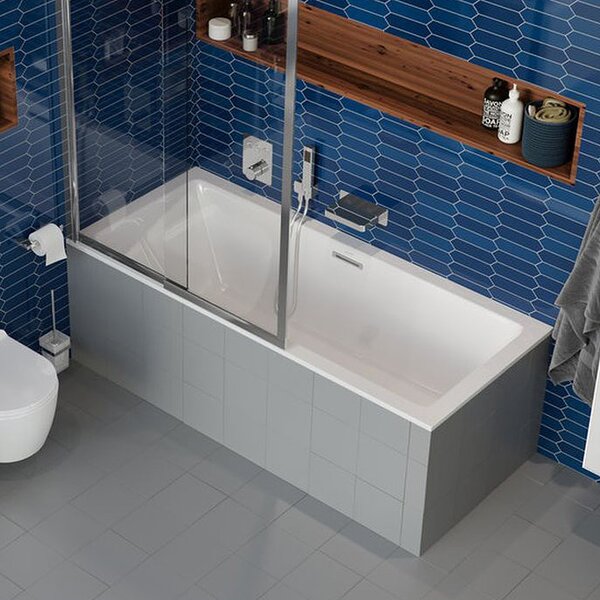 Excellent Heaven Slim cada dreptunghiulară 169.5x75 cm alb WAEX.HEV17WHS