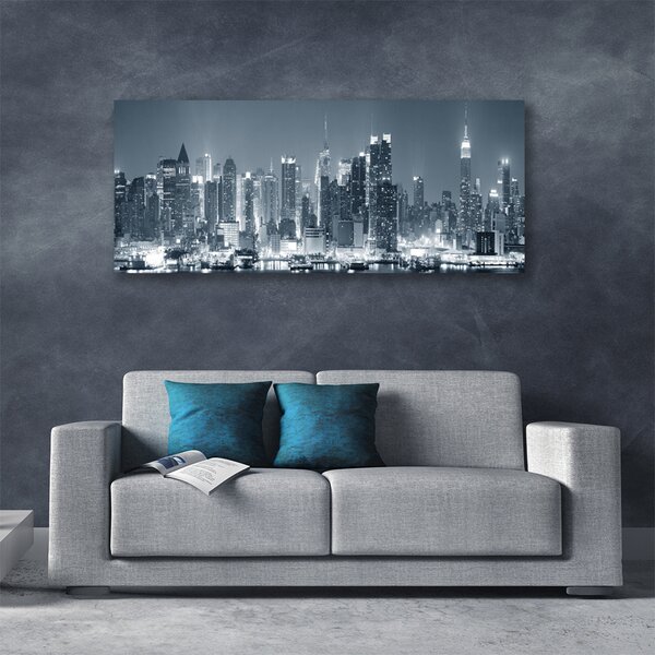 Tablou pe panza canvas Oraș Case Gray