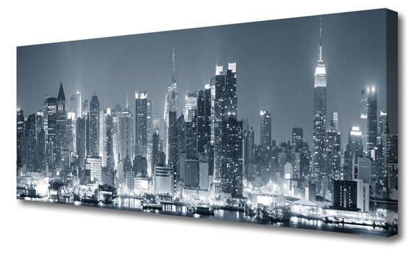 Tablou pe panza canvas Oraș Case Gray