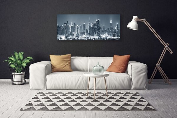 Tablou pe panza canvas Oraș Case Gray