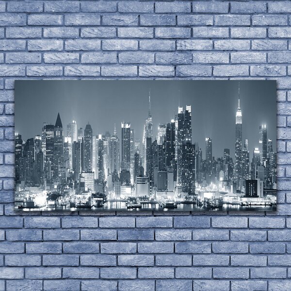 Tablou pe panza canvas Oraș Case Gray