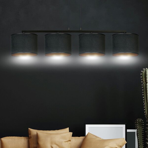 Emibig Hilde lampă suspendată 4x15 W negru-auriu 1054/4