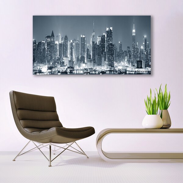 Tablou pe panza canvas Oraș Case Gray