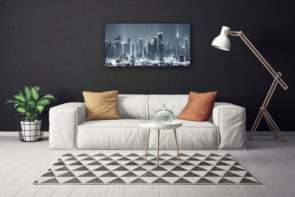 Tablou pe panza canvas Oraș Case Gray