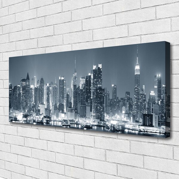 Tablou pe panza canvas Oraș Case Gray