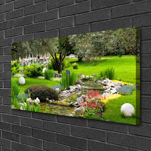 Tablou pe panza canvas Grădină Natura Verde Brun