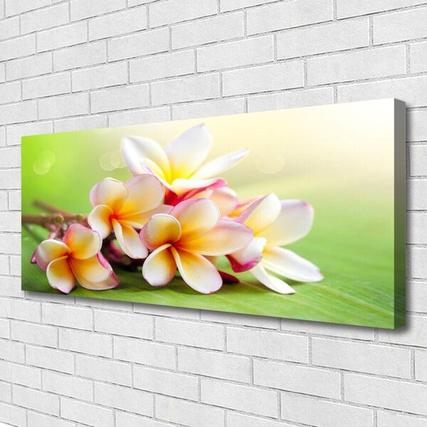 Tablou pe panza canvas Flori Floral Roșu Alb Galben