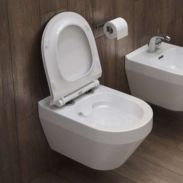 Cersanit Crea vas wc agăţat fără margine alb K114-015