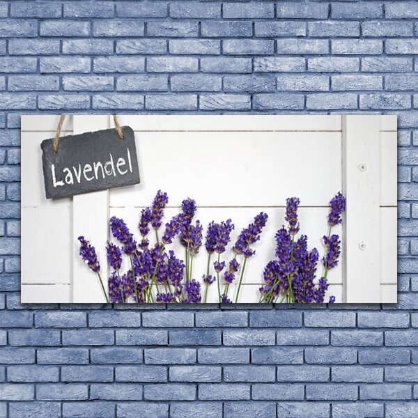 Tablou pe sticla Flori Floral violet