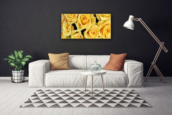 Tablou pe panza canvas Trandafiri Floral Galben
