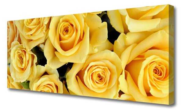 Tablou pe panza canvas Trandafiri Floral Galben