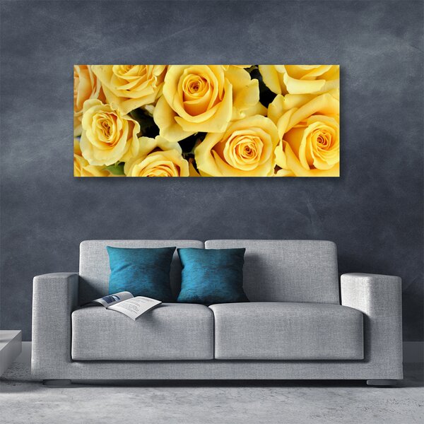 Tablou pe panza canvas Trandafiri Floral Galben